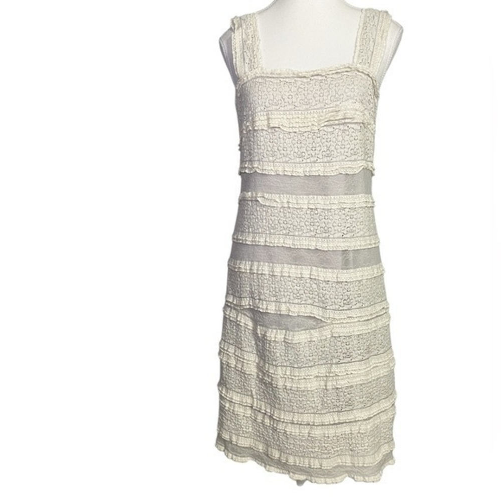 Peruvian Connection Cream Tiered Sundress